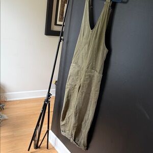 We The Free Khaki Sleeveless Jumpsuit